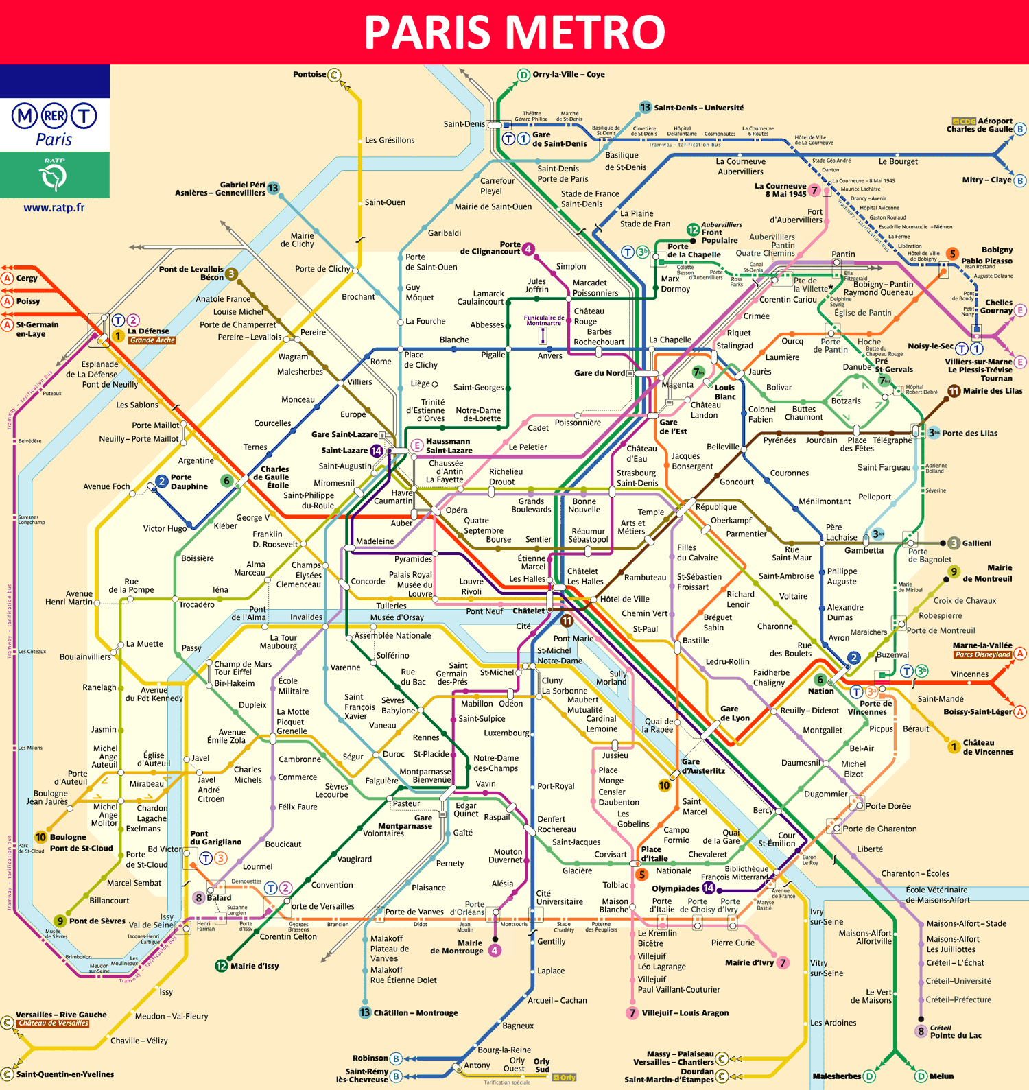 Plan Metro Paris 