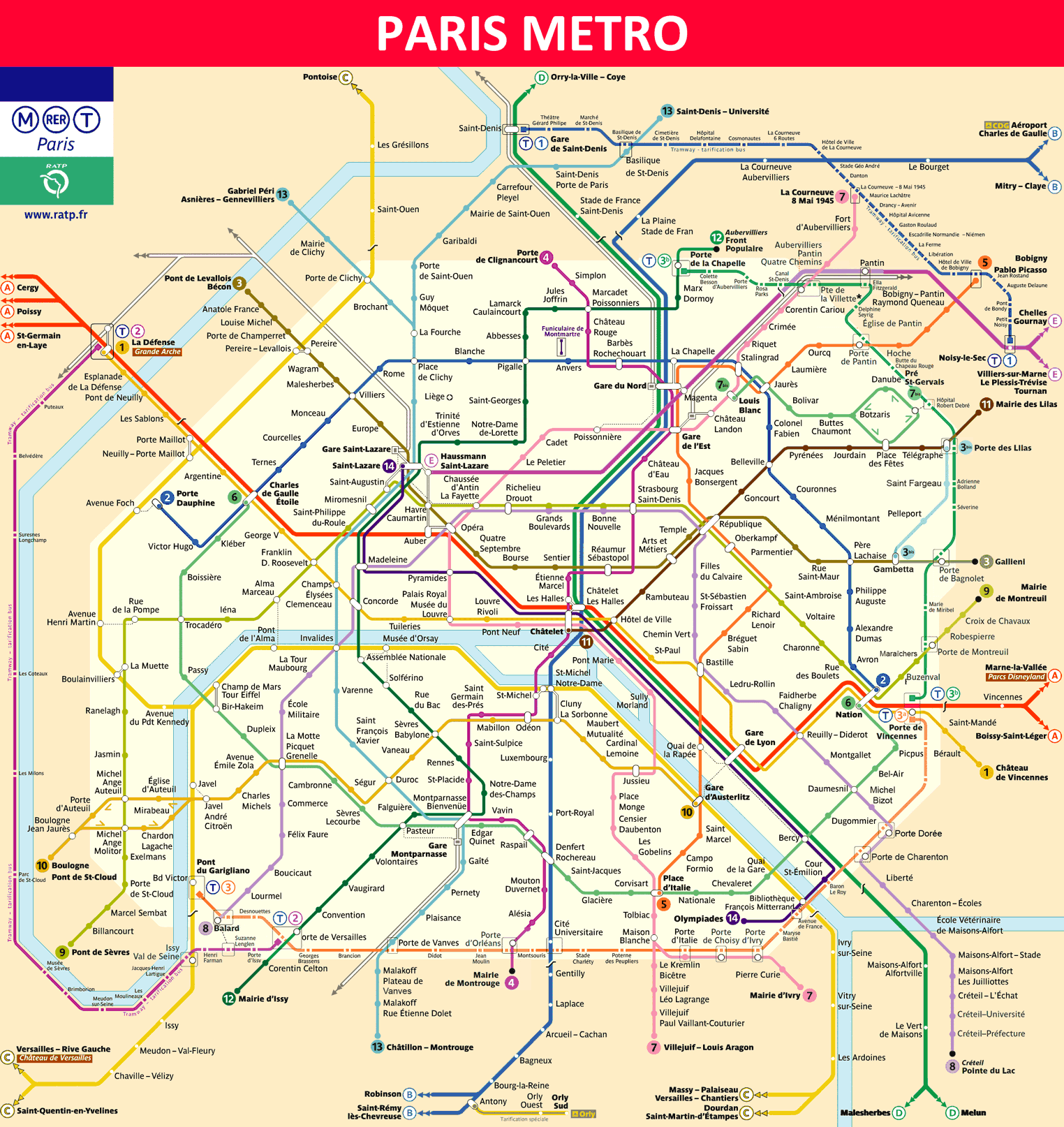 Paris France Subway Map - Emmy Norrie