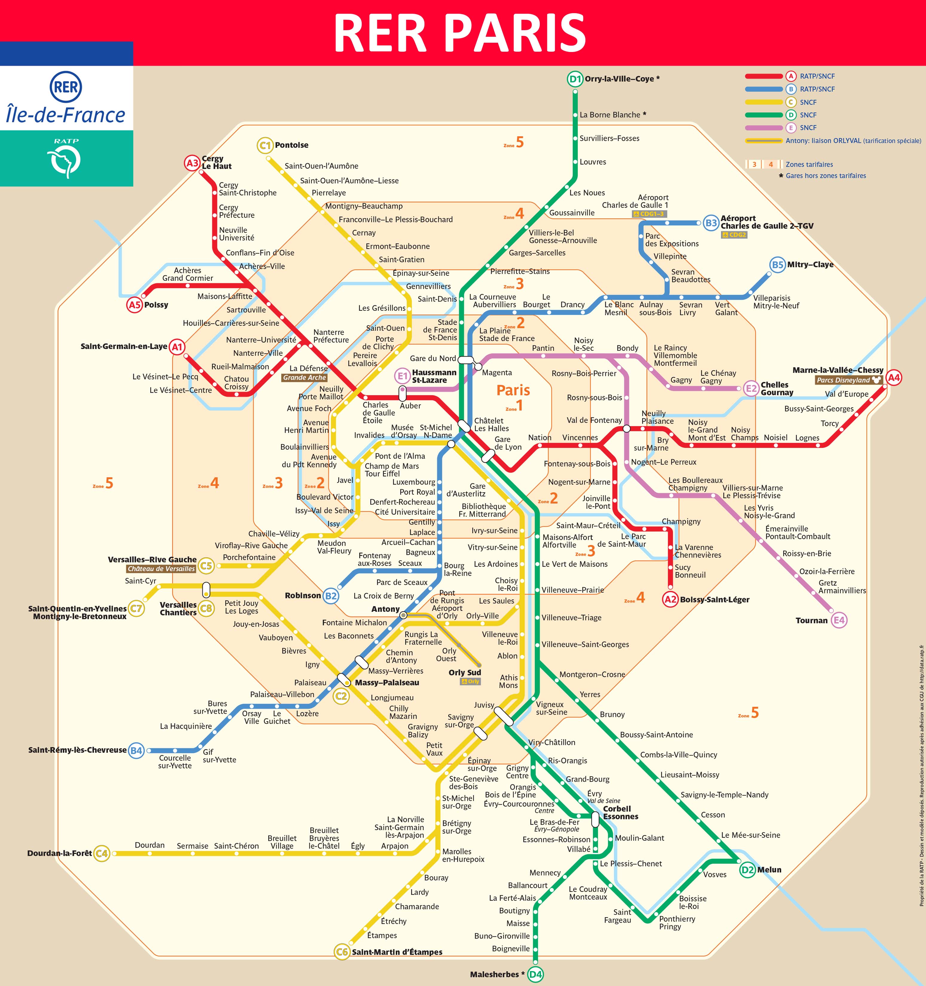 Paris RER Map 2019 - Lines, Schedules, Stations, Tickets, Tourist Info