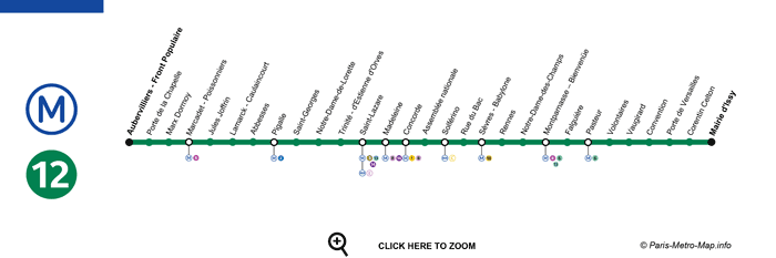 plan du métro 12 de paris